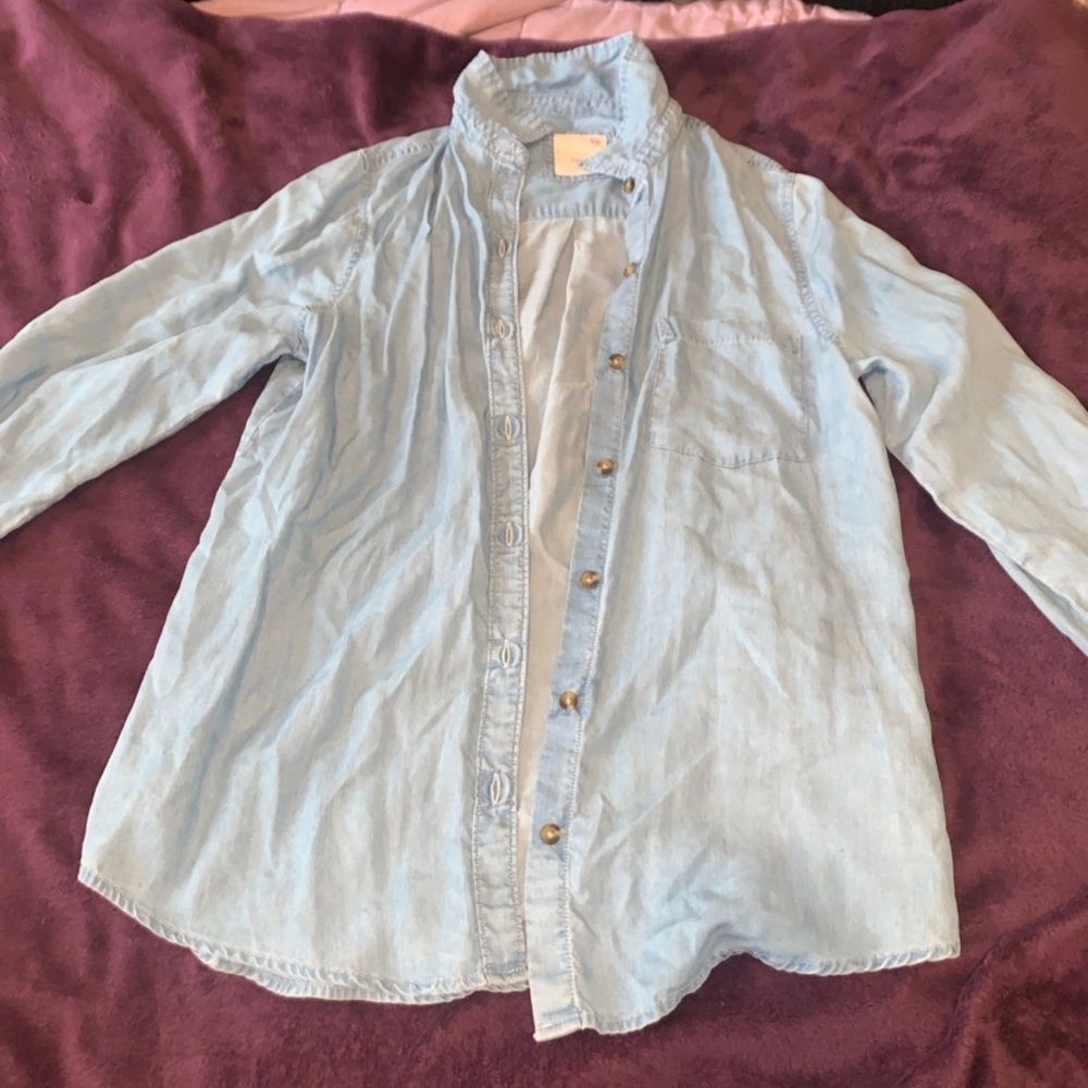SO Sky Blue Women's Button-Down Shirt